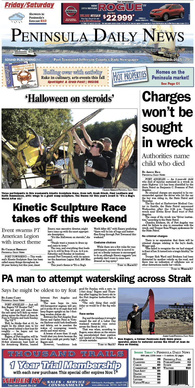 Today's front page tailored for the PDN's readers in Jefferson County. There's more inside that isn't online!