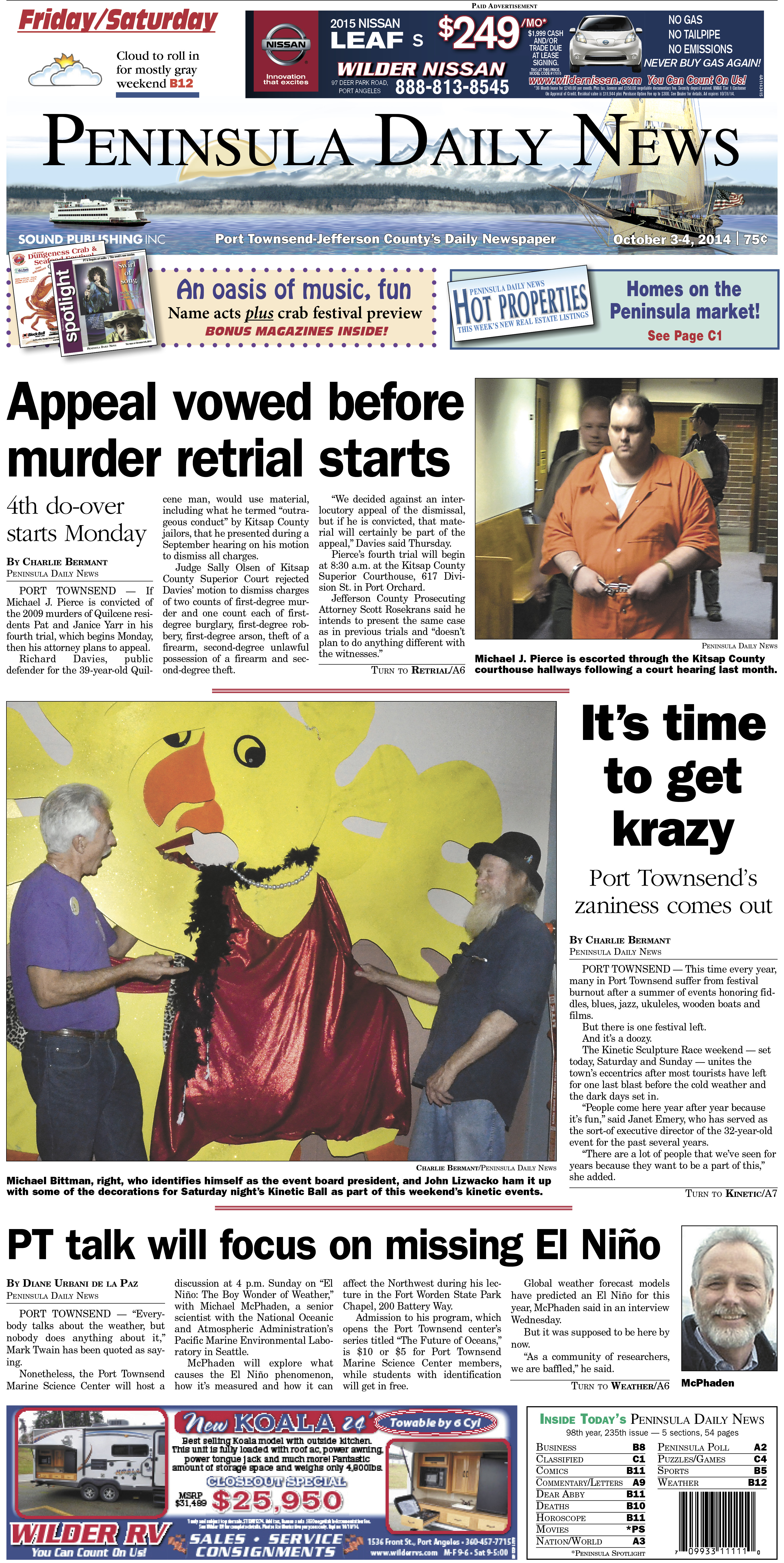 Here is today's Jefferson County edition front page. There's more inside that isn't online!