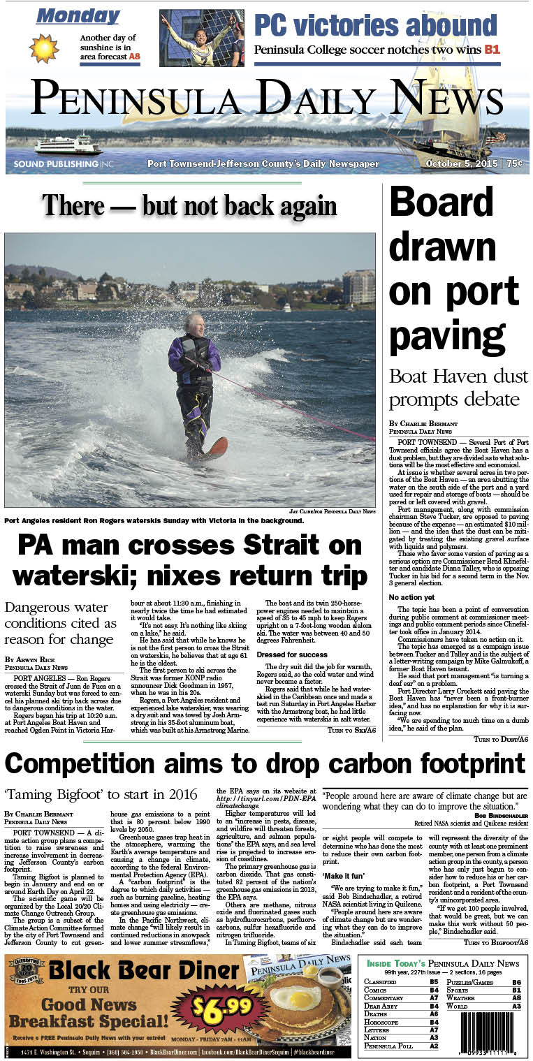 Today's front page tailored for the PDN's readers in Jefferson County. There's more inside that isn't online!