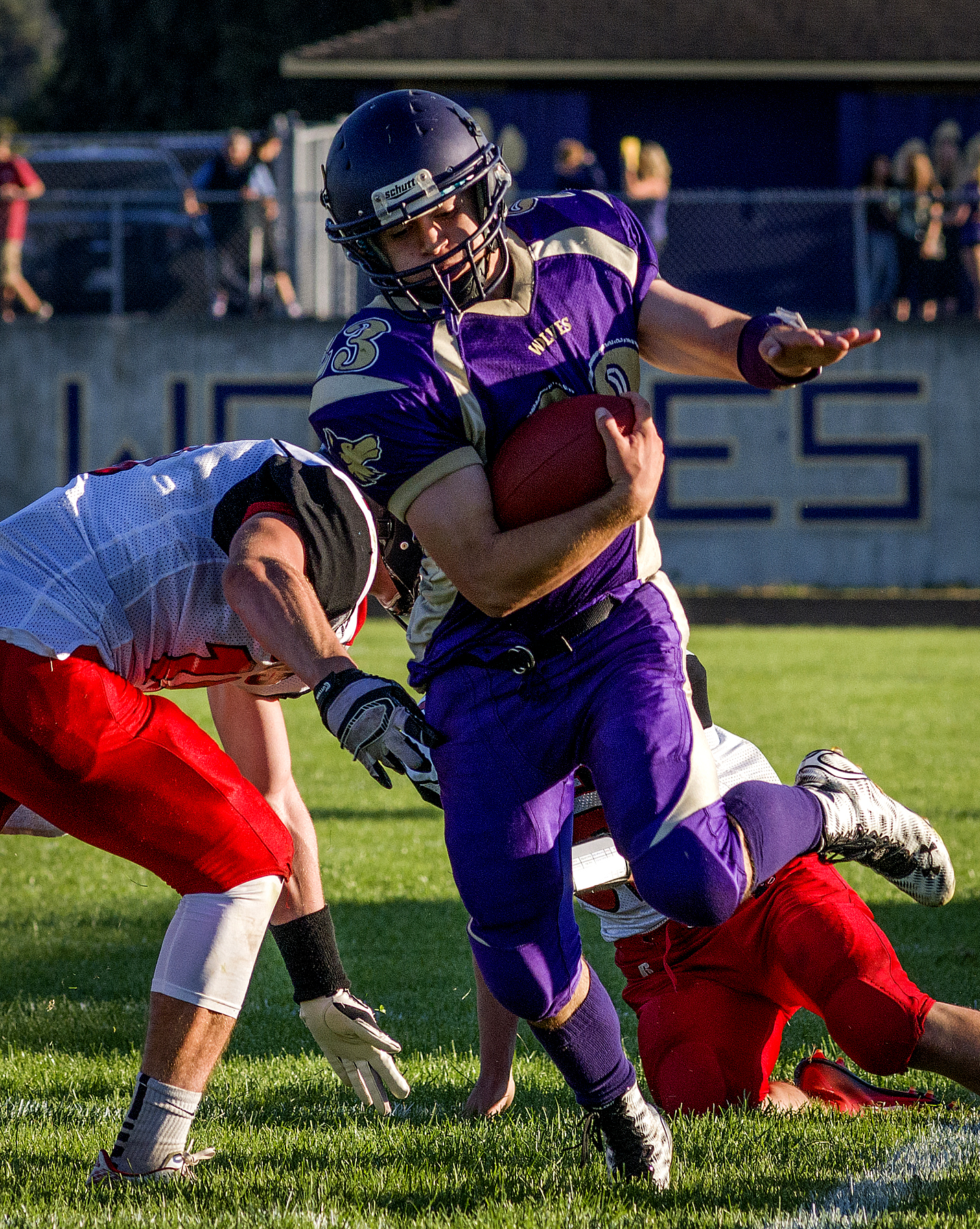 Sequim's Gavin Velarde leaves Coupeville defenders in his wake as he dances along the sideline last month. George Leinonen/for Peninsula Daily News