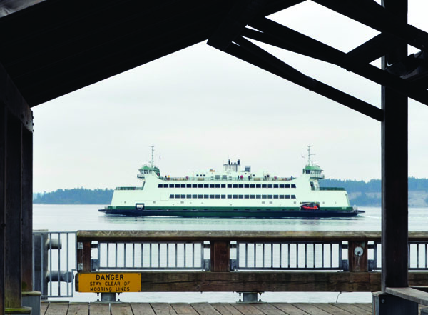 The MV Salish plies the waters between Coupeville and Port Townsend. With summer over