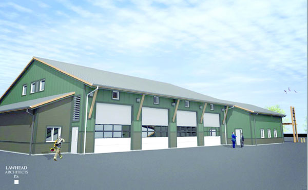 An artist's rendering shows what the new Chimacum fire station will look like. East Jefferson Fire-Rescue