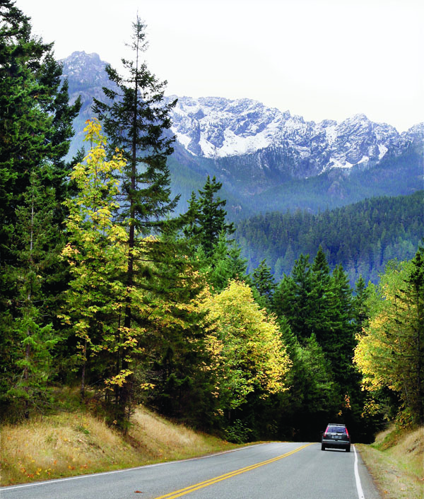 The first snow of the season coats the Olympic Mountains as seen from Hurricane Ridge Road. Dave Logan/for Peninsula Daily News