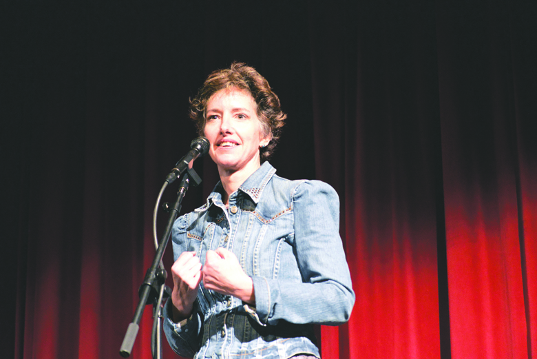 In her story “The Blue Remove” told Friday night at Peninsula College