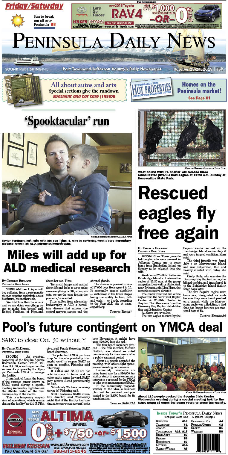 Today's front page tailored for the PDN's readers in Jefferson County. There's more inside that isn't online!