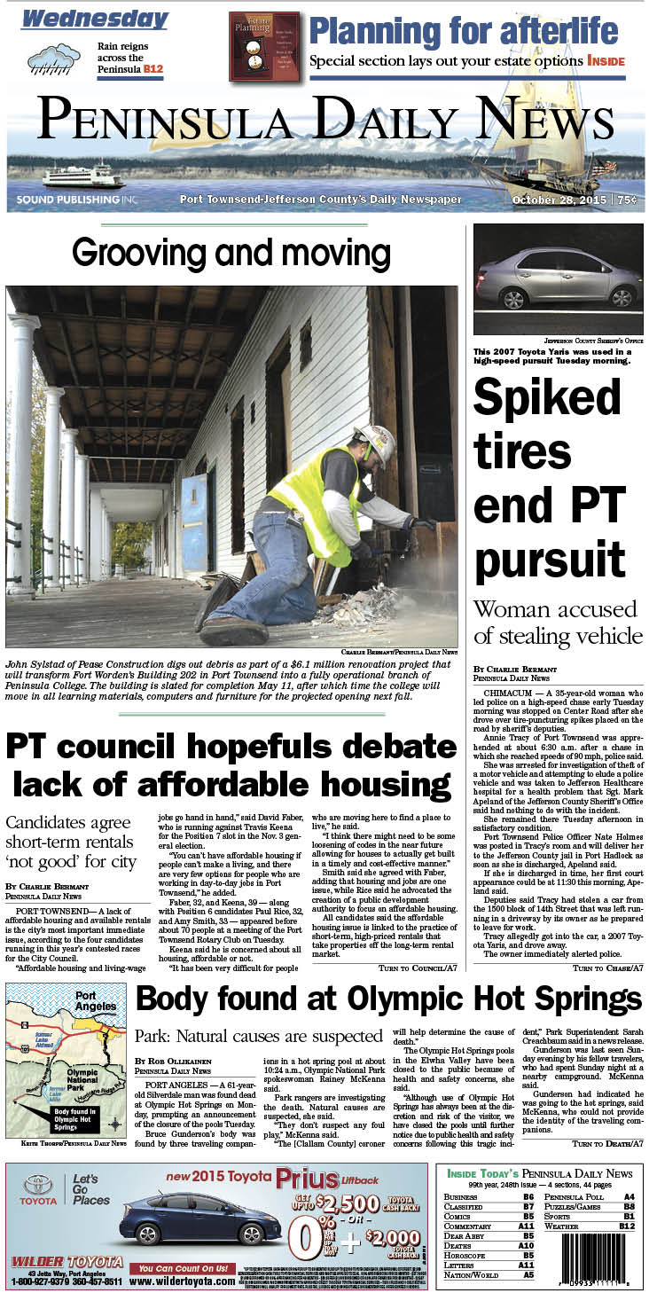 Today's front page tailored for the PDN's readers in Jefferson County. There's more inside that isn't online!