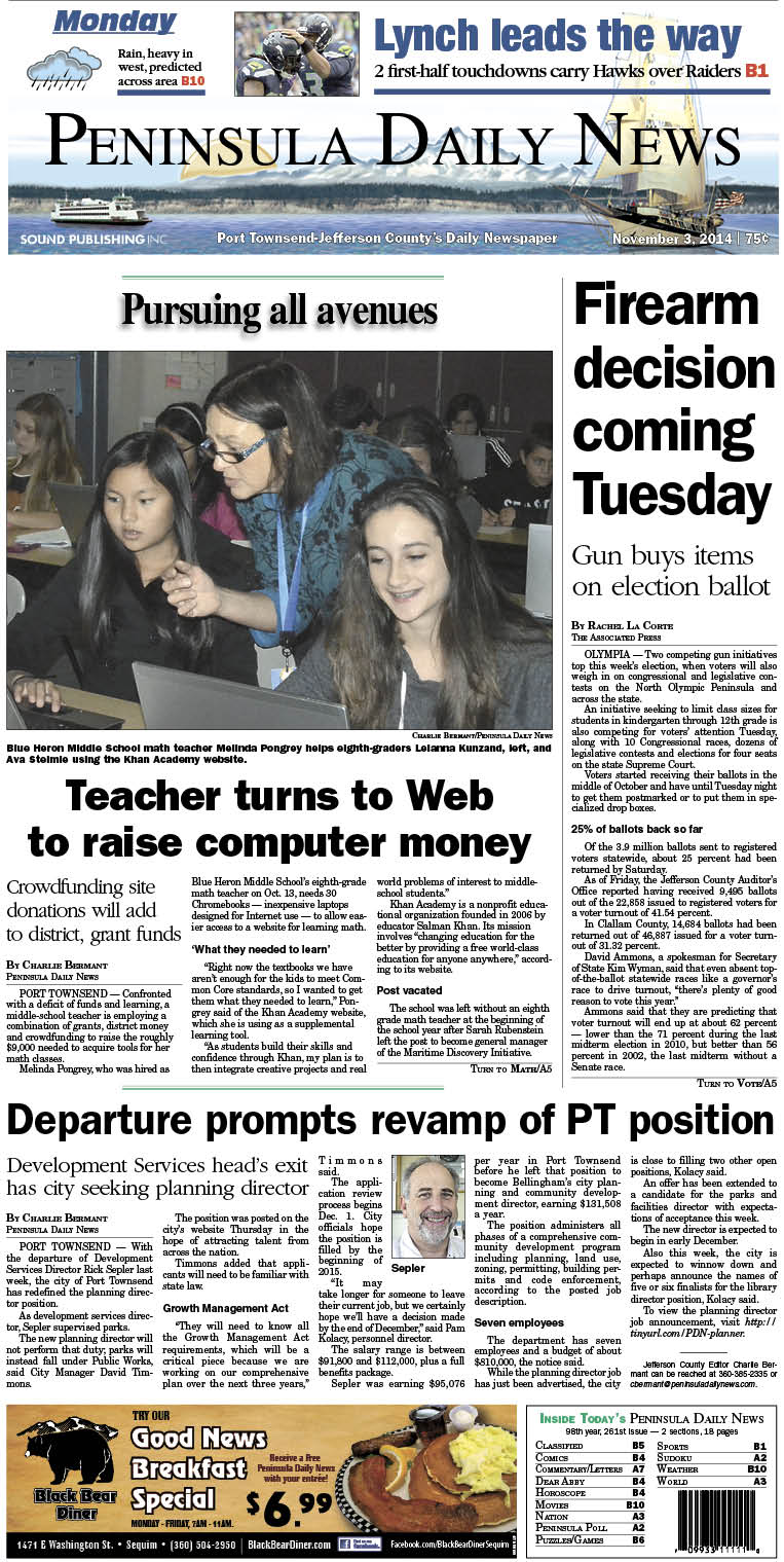 Here is today's front page for our Jefferson County readers — news tailored to your community. There's more inside that isn't online!