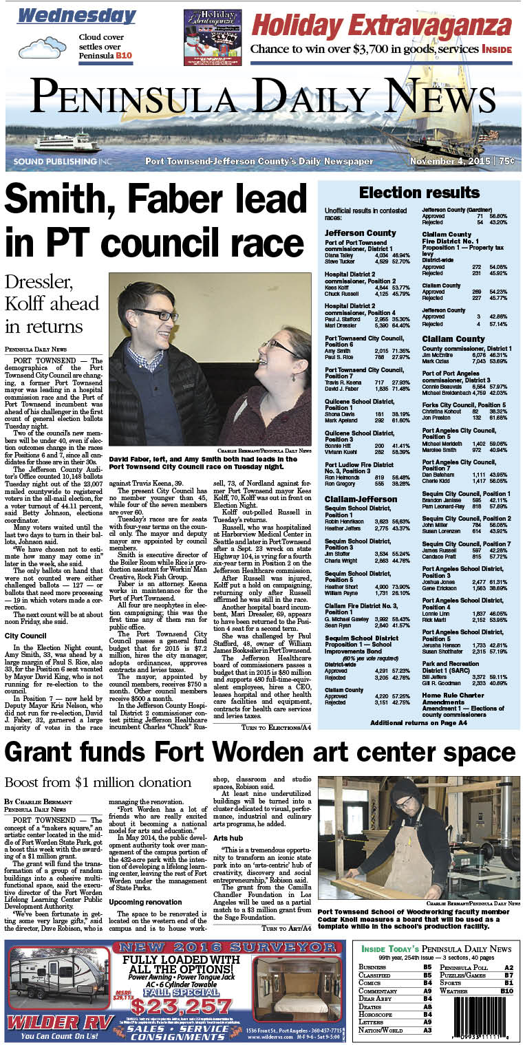 Today's front page tailored for the PDN's readers in Jefferson County. There's more inside that isn't online!