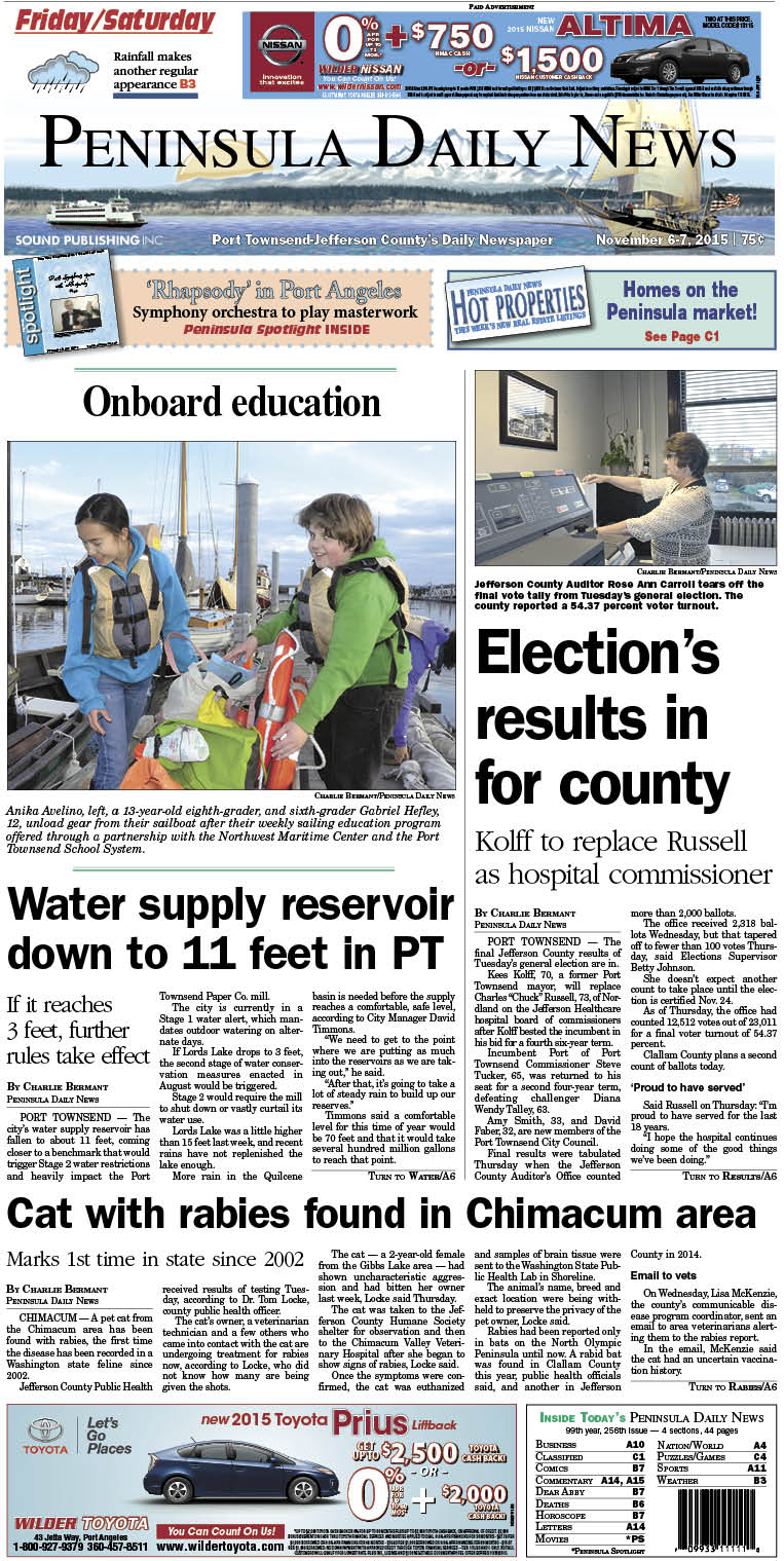 Today's front page tailored for the PDN's readers in Jefferson County. There's more inside that isn't online!