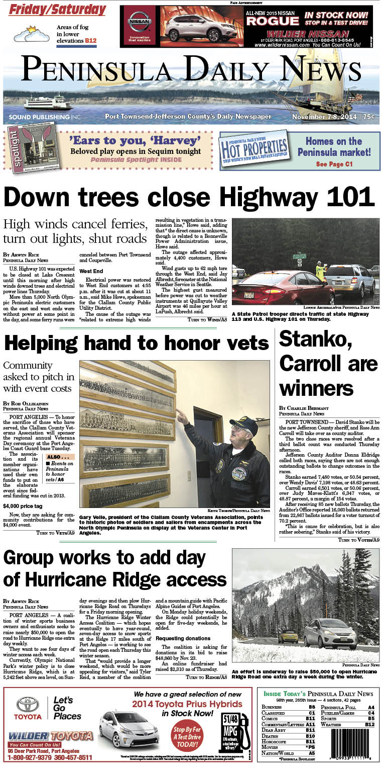 Here is today's front page for our Jefferson County readers — news tailored to your community. There's more inside that isn't online!