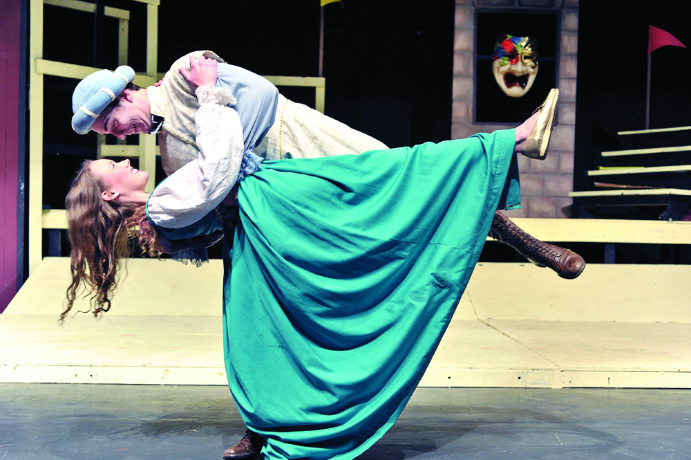 Sequim High School senior Christie Honore and junior Danny Willis portray Katherine — the title character — and Petruchio in "The Taming of the Shrew