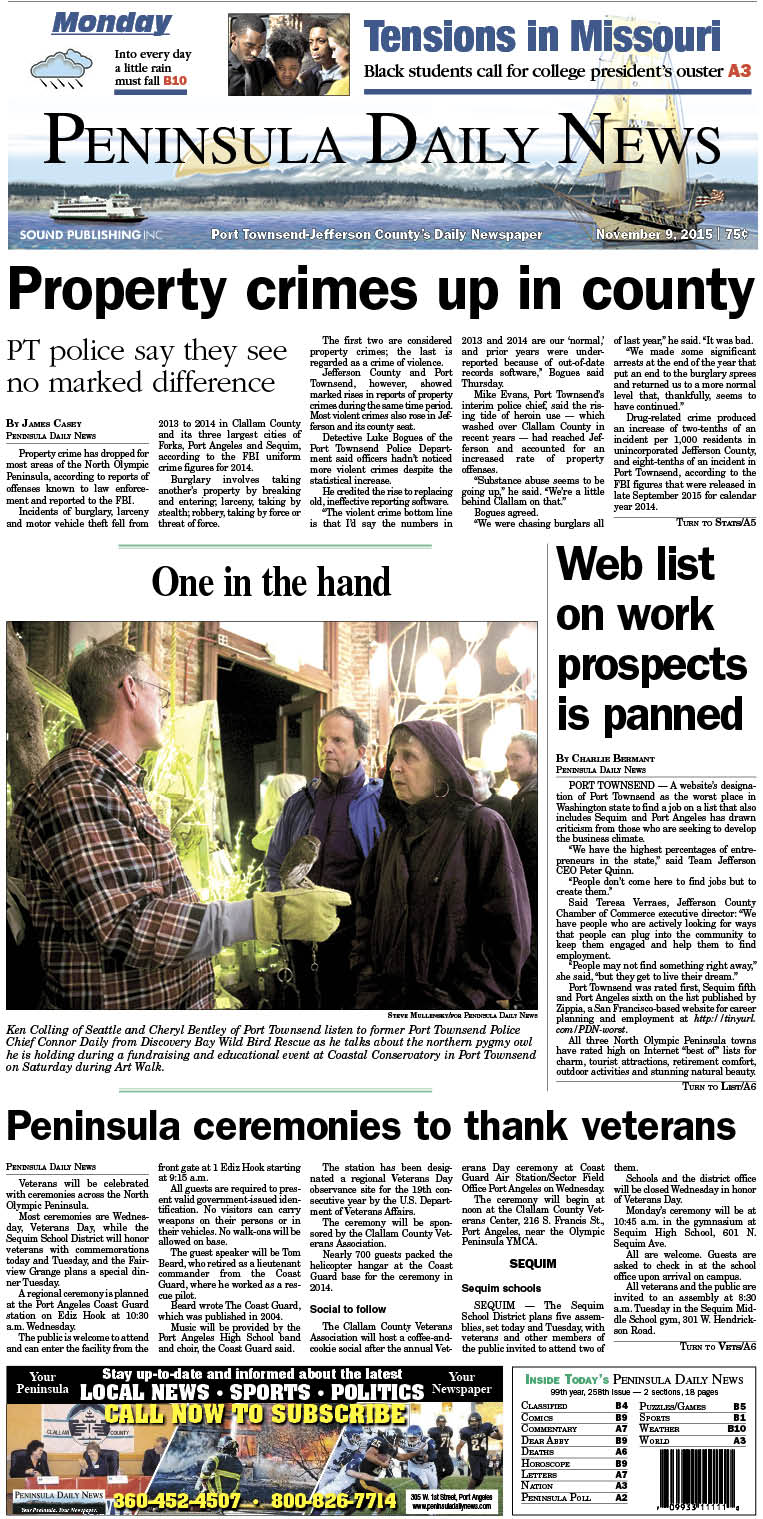 Today's front page tailored for the PDN's readers in Jefferson County. There's more inside that isn't online!