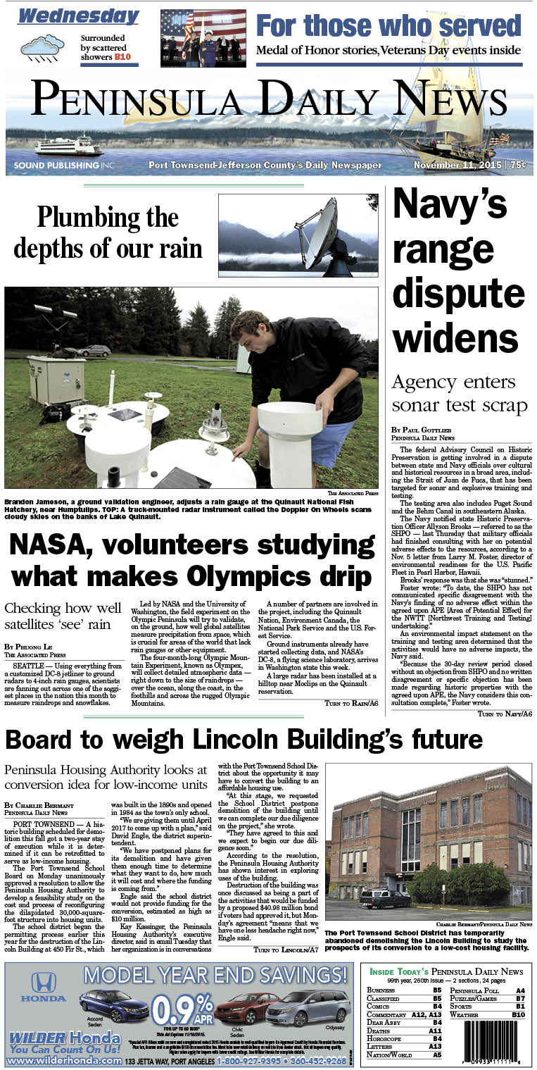 Today's front page tailored for the PDN's readers in Jefferson County. There's more inside that isn't online!