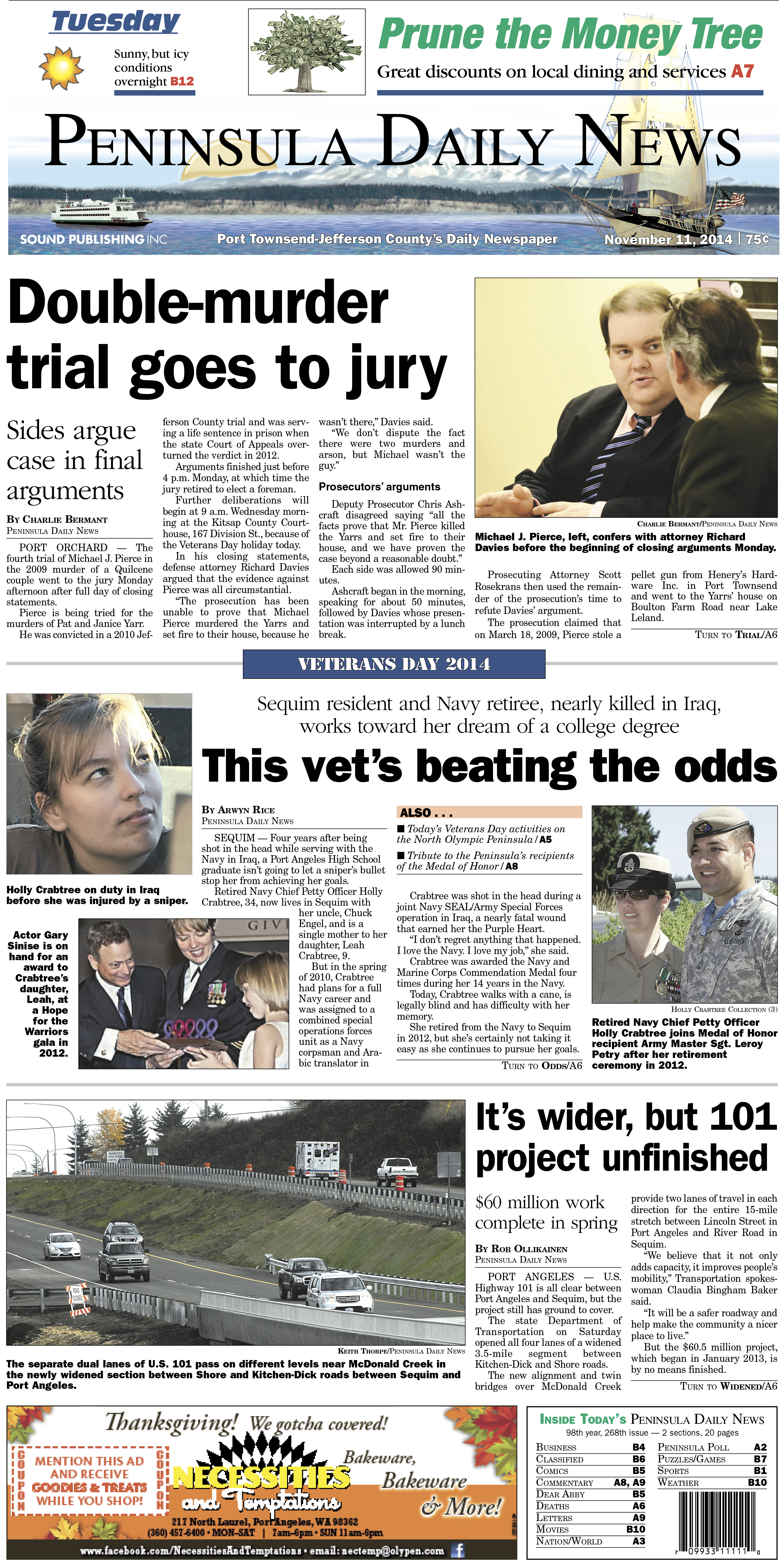Here is today's front page for our Jefferson County readers — news tailored to your community. There's more inside that isn't online!