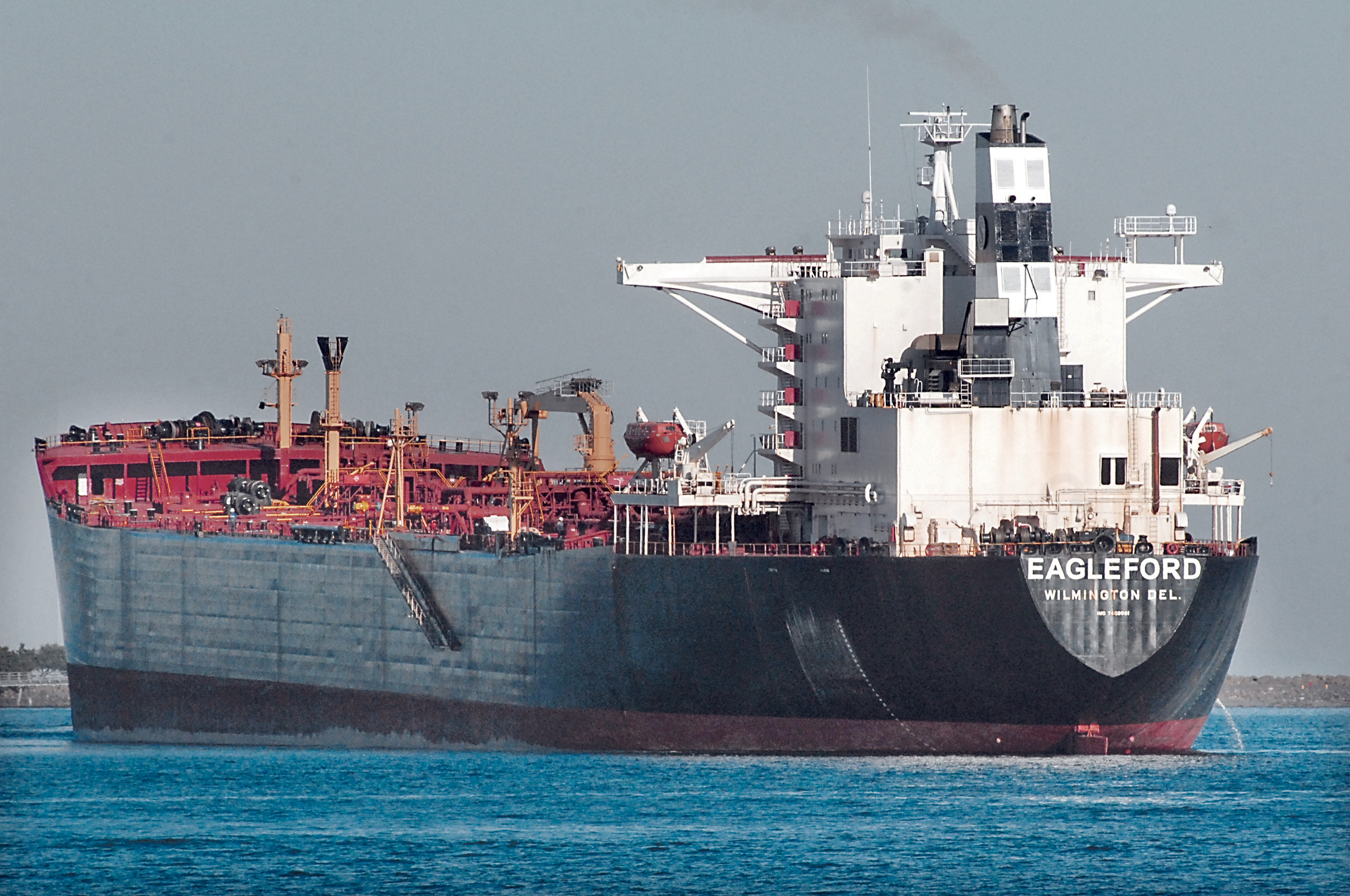 The newly renamed Eagleford leaves Port of Port Angeles Terminal 1 for an anchorage in Port Angeles Harbor on Friday. Keith Thorpe/Peninsula Daily News