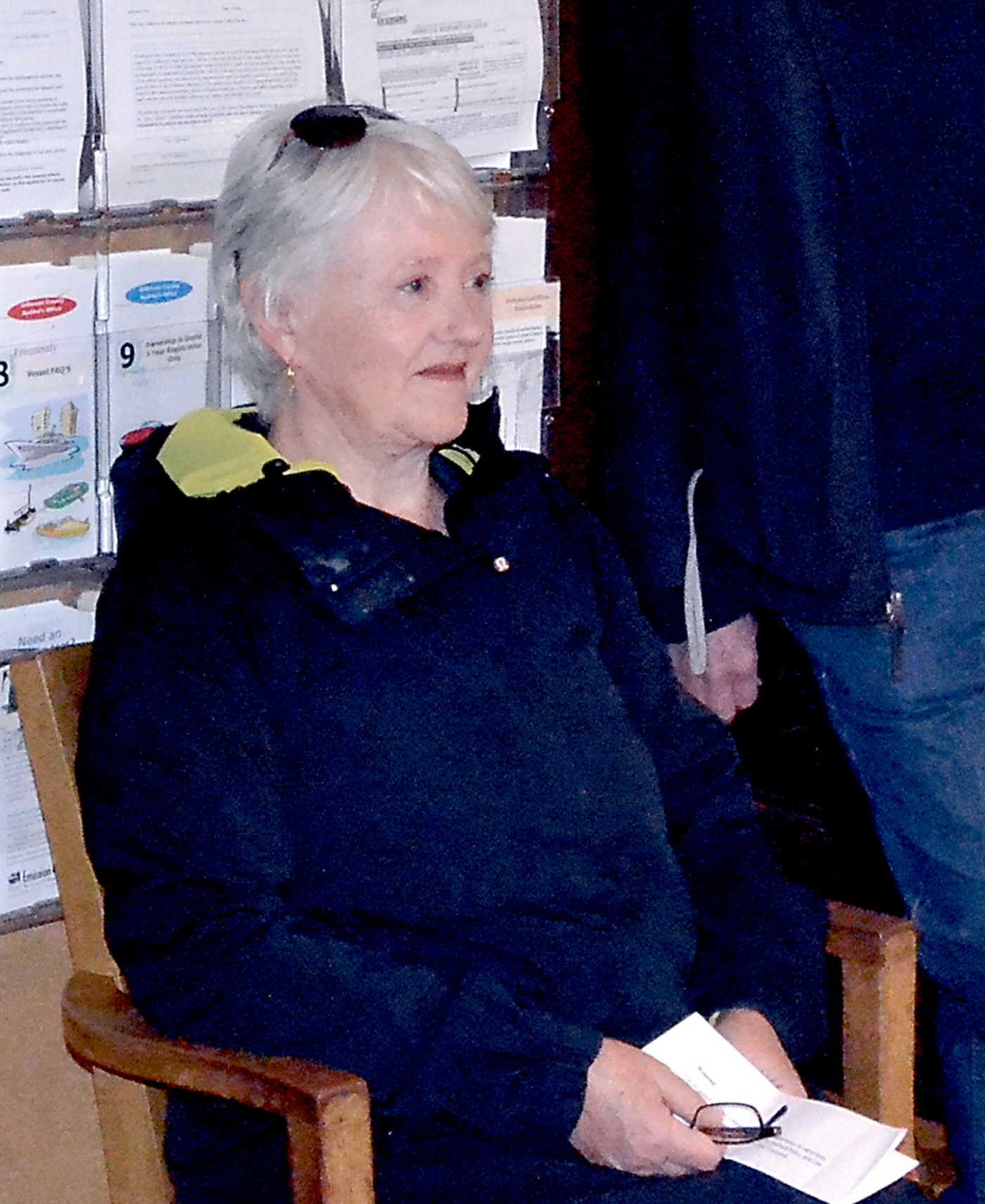 Port Townsend City Council candidate Pamela Adams waits to hear the results of the latest count in her race
