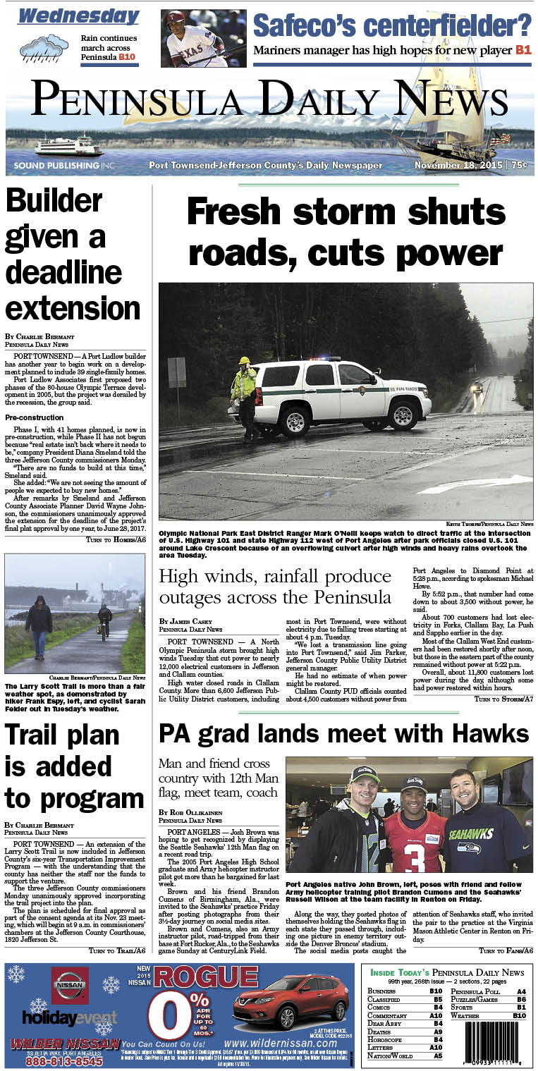 Today's front page tailored for the PDN's readers in Jefferson County. There's more inside that isn't online!