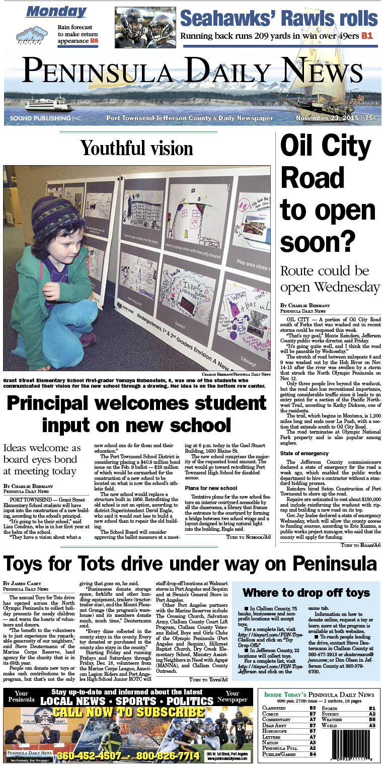 Today's front page tailored for the PDN's readers in Jefferson County. There's more inside that isn't online!