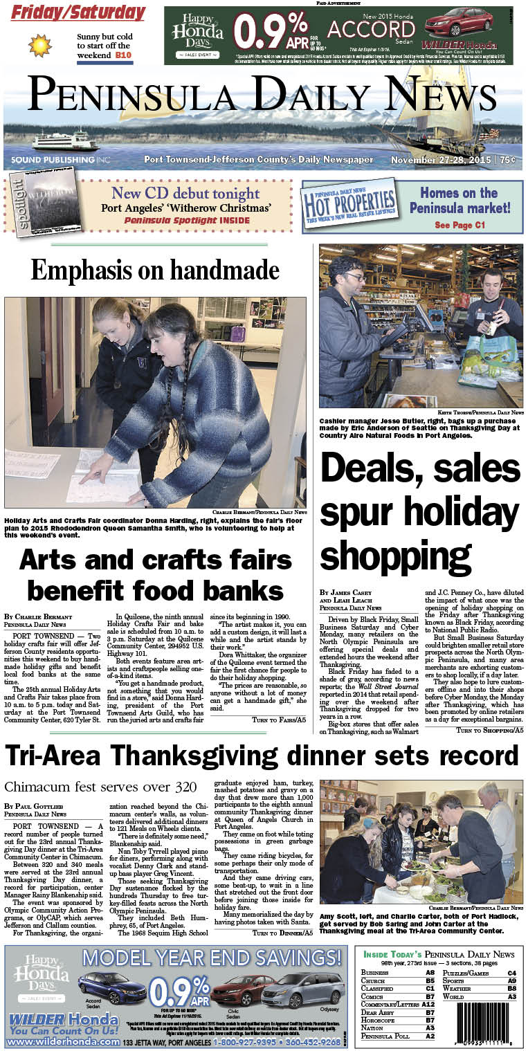 Today's front page tailored for the PDN's readers in Jefferson County. There's more inside that isn't online!