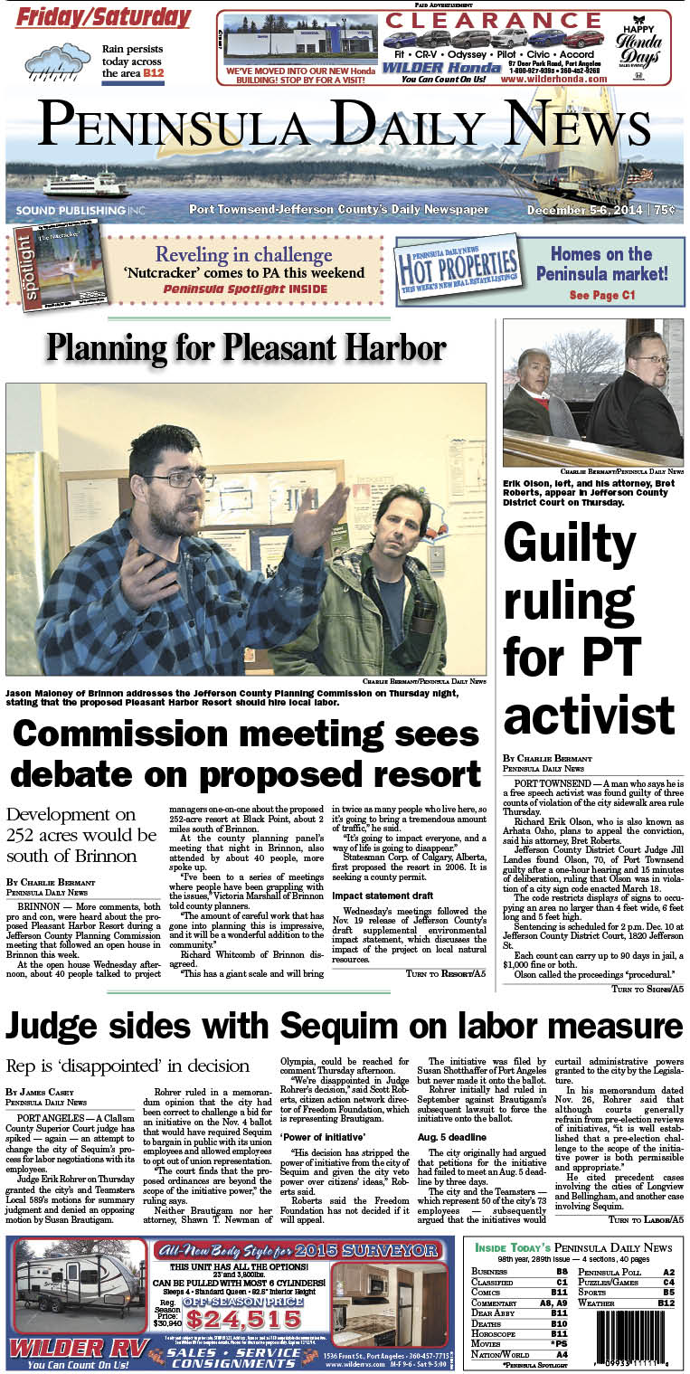 Here is today's front page for our Jefferson County readers — news tailored to your community. There's more inside that isn't online!