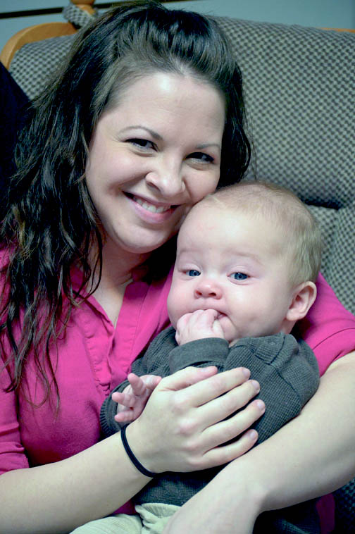 Jessie Lee-Davis Spicher and her son