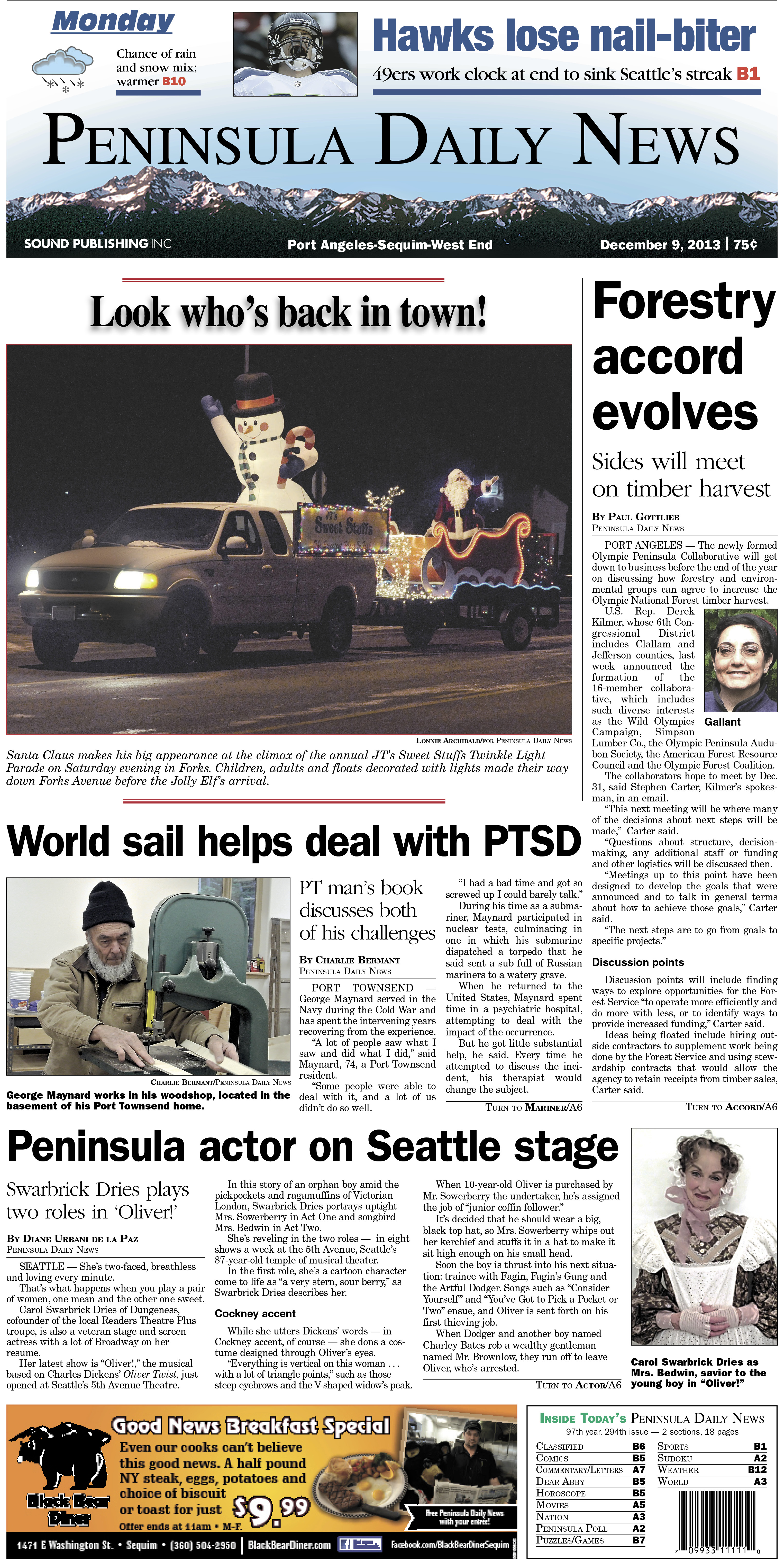 PDN Clallam County edition today.