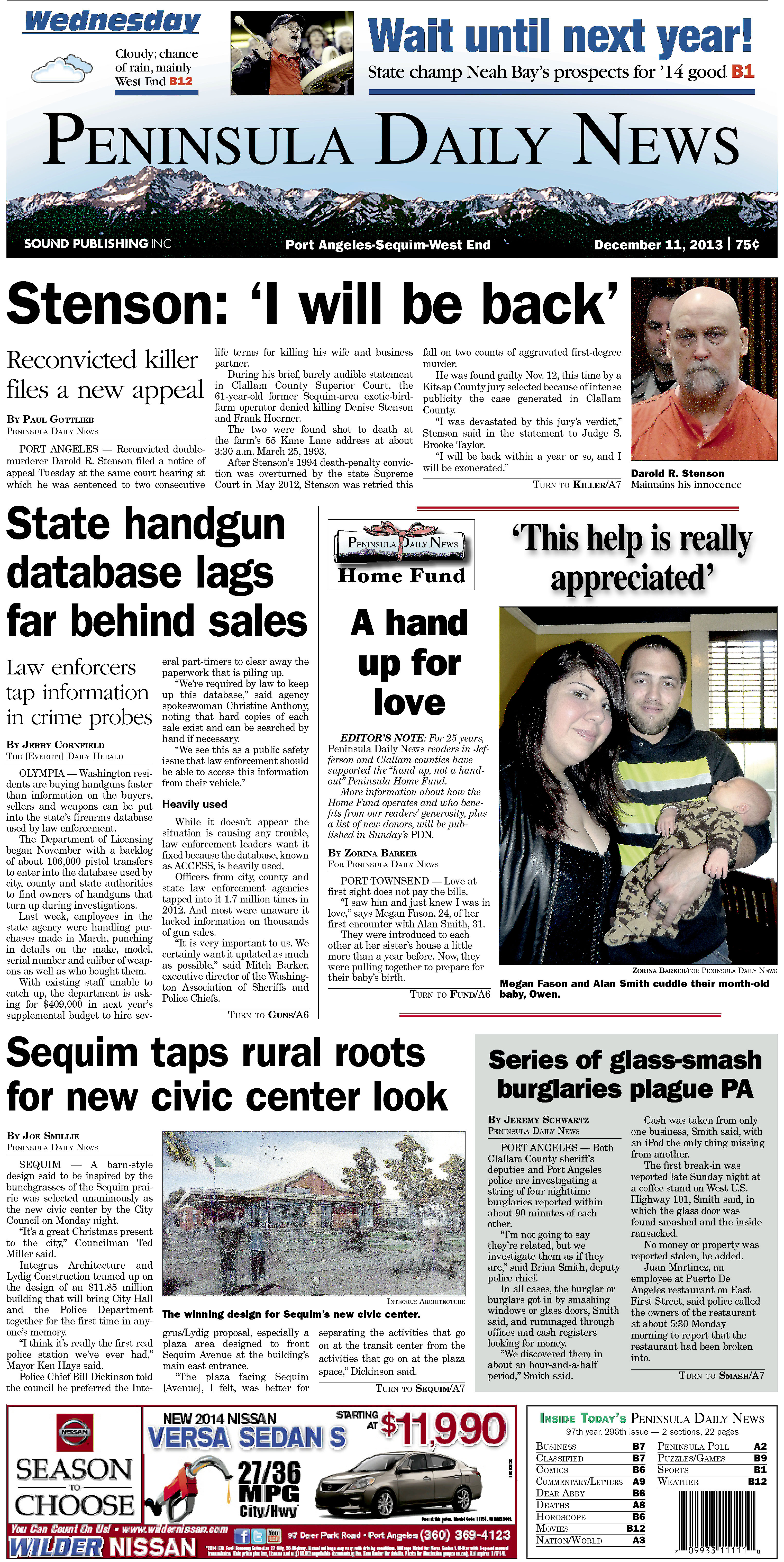 PDN Clallam County edition today.