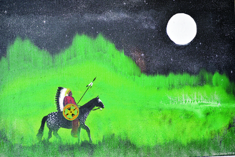 “Coming Home” by Darryl Barkley is part of the “Spirit Unleashed63” art show to open at the Elwha Klallam Heritage Center this Friday evening.