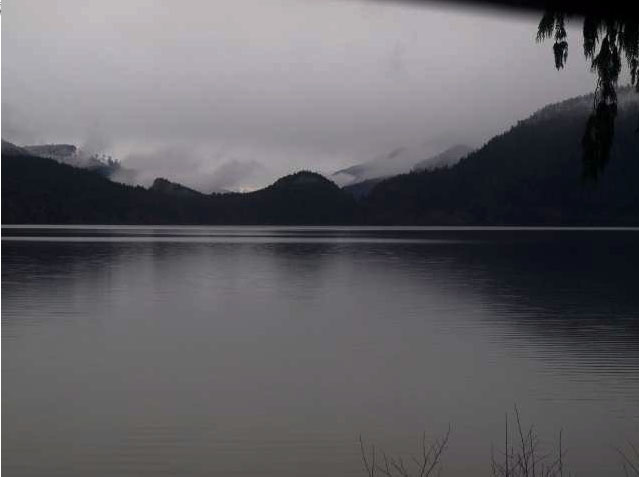 The calm before the storm: Image of Lake Crescent in Olympic National Park from the park's webcam. National Park Service