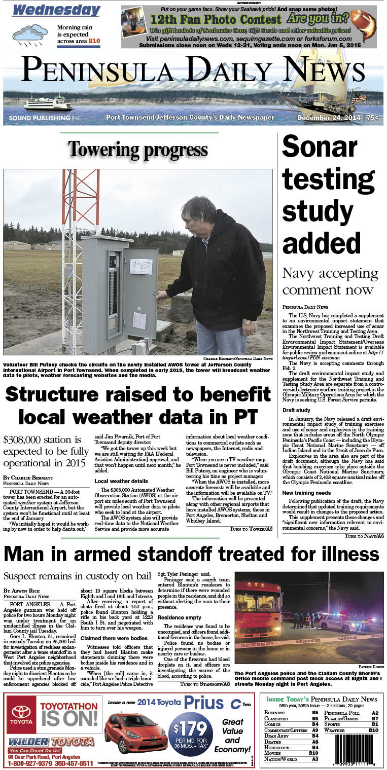 Here is today's front page for our Jefferson County readers — news tailored to your community. There's more inside that isn't online!