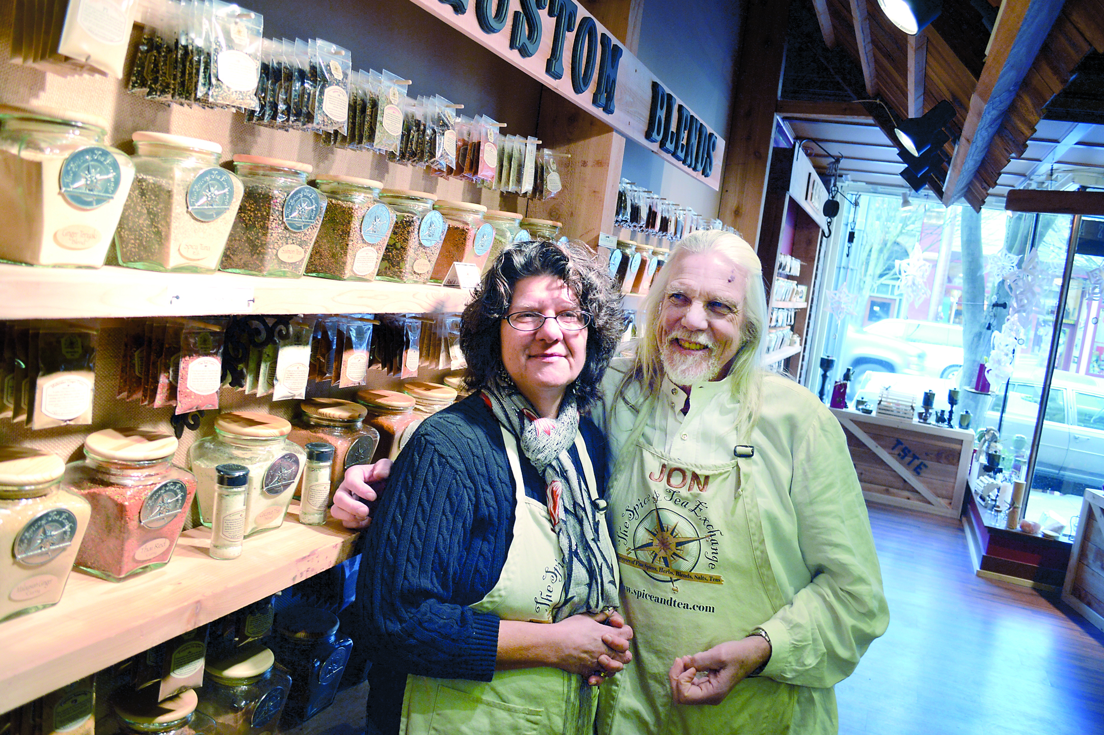Judy Kowalski and John Gabel   [Photo by Joe Smillie/Peninsula Daily News]