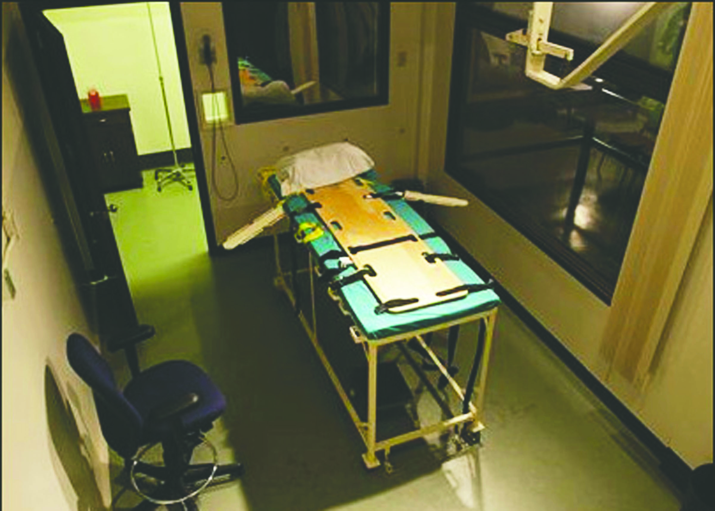 The execution chamber in the state penitentiary in Walla Walla.  -- Photo by The Associated Press