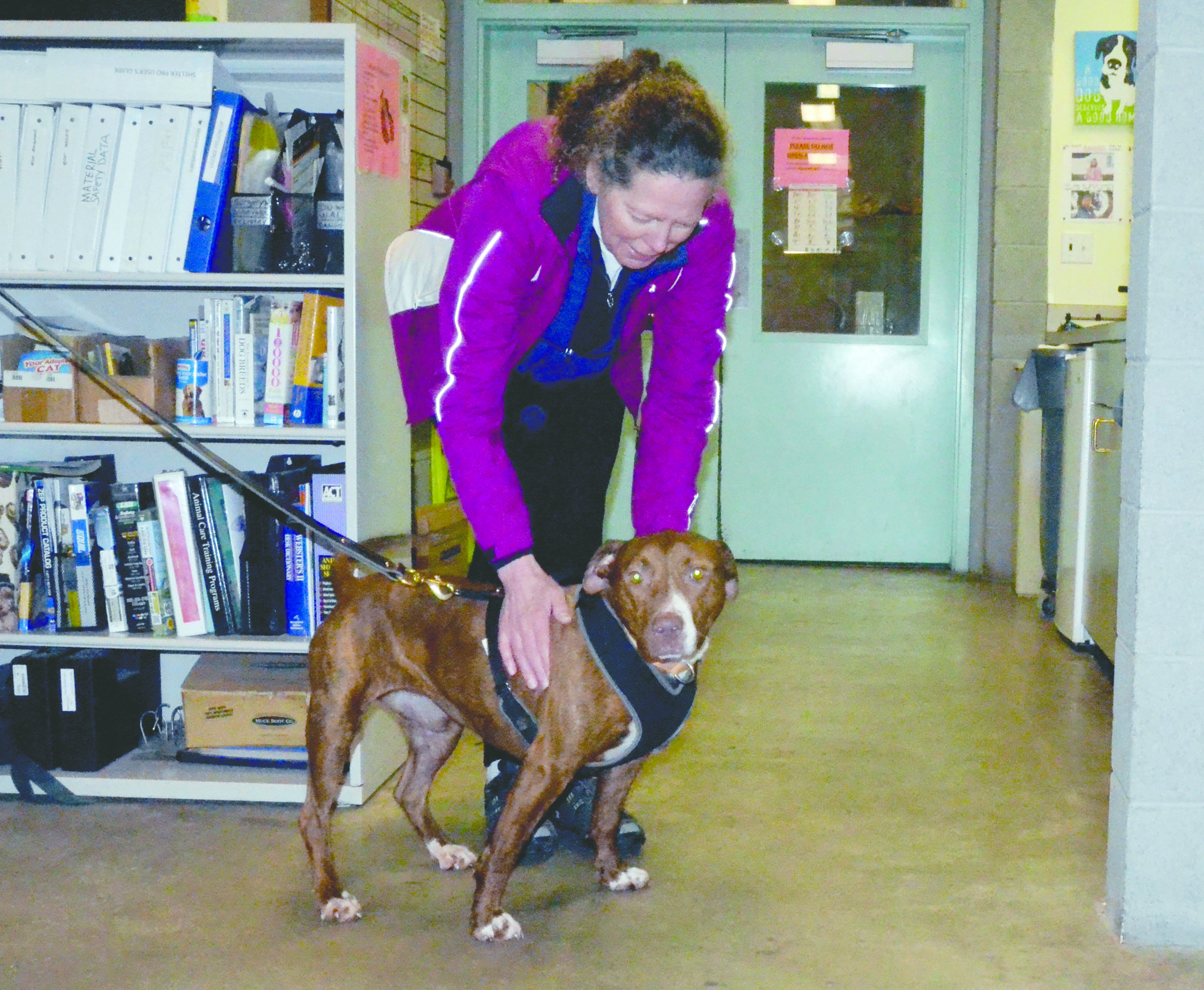 Jefferson County Humane Society board member Lizzie Hewitt with Hope