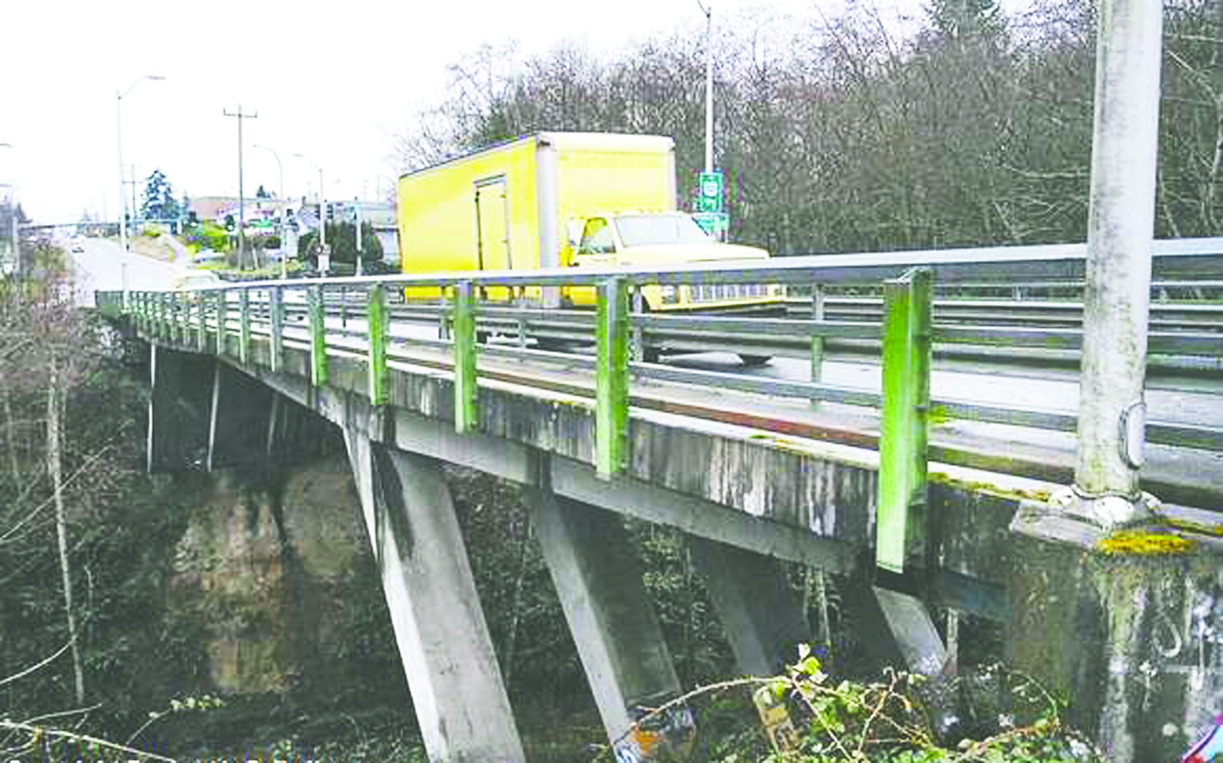 The 1960s-era Boulevard bridge over Peabody Creek.  -- Peninsula Daily News photo