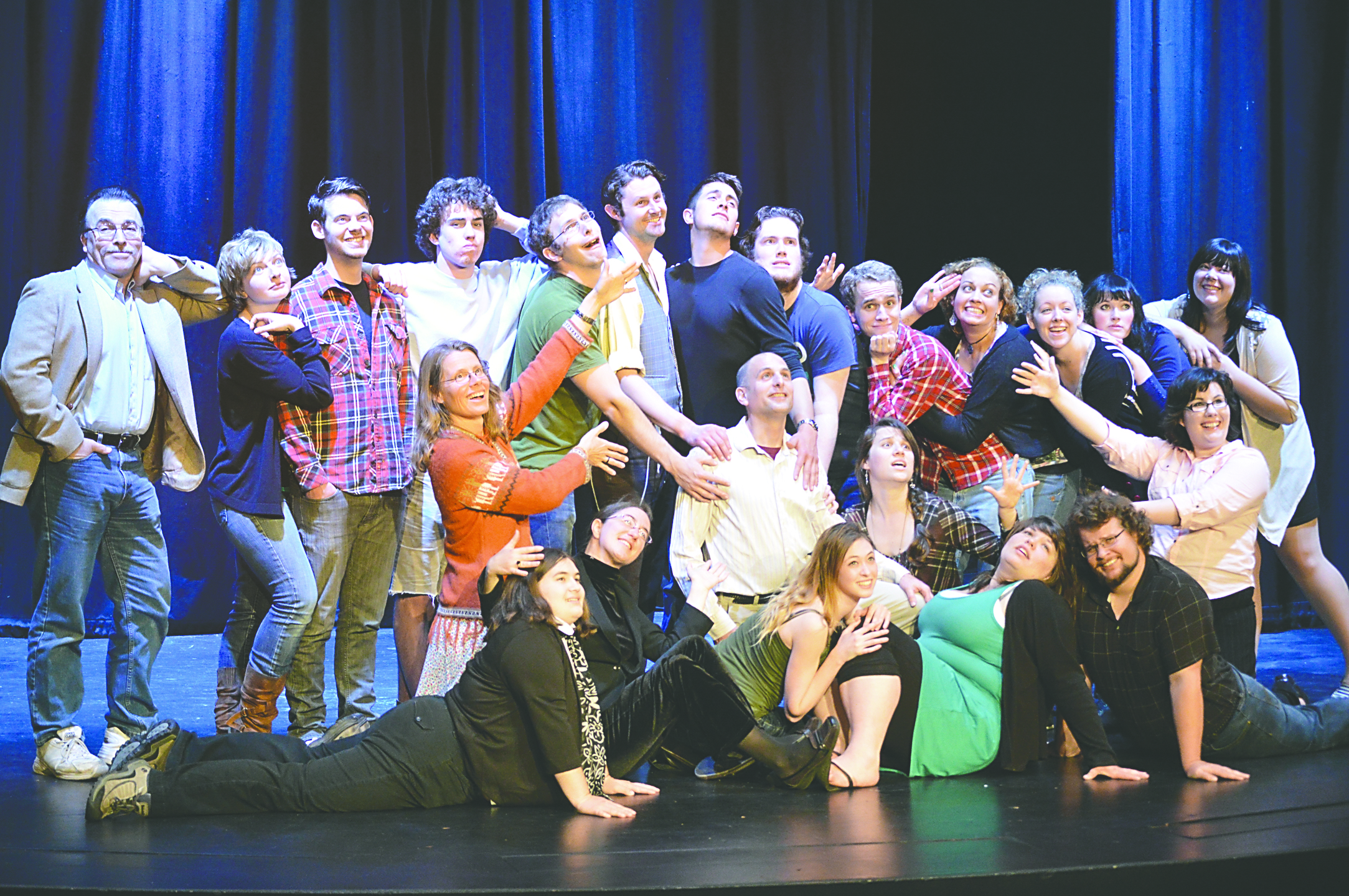 The cast of Find Your Voice New Writers Theater.  -- Photo by Diane Urbani de la Paz/Peninsula Daily News