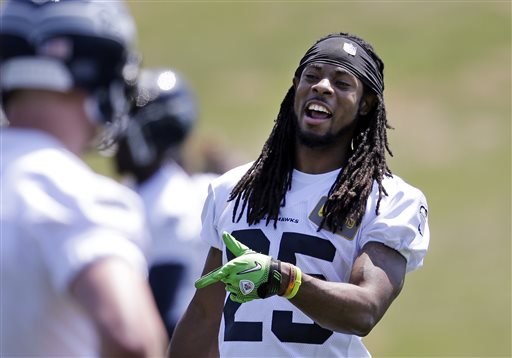 Cornerback Richard Sherman at the Seattle Seahawks complex in Renton. —Photo by The Associated Press