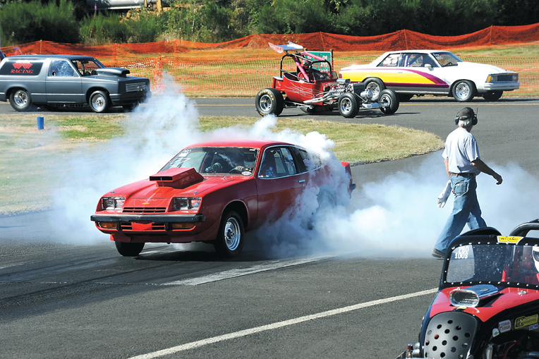 Drivers line up their cars last year as they wait their turns to race at 2013's West End Thunder in Forks. Lonnie Archibald/for Peninsula Daily News