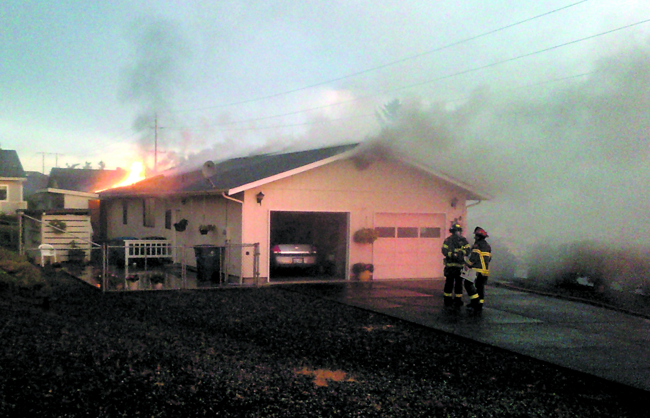 A fire suspected to have been caused by lightning early Friday morning damaged a house at 704 South Elizabeth Place off Golf Course Road. Port Angeles Police Department