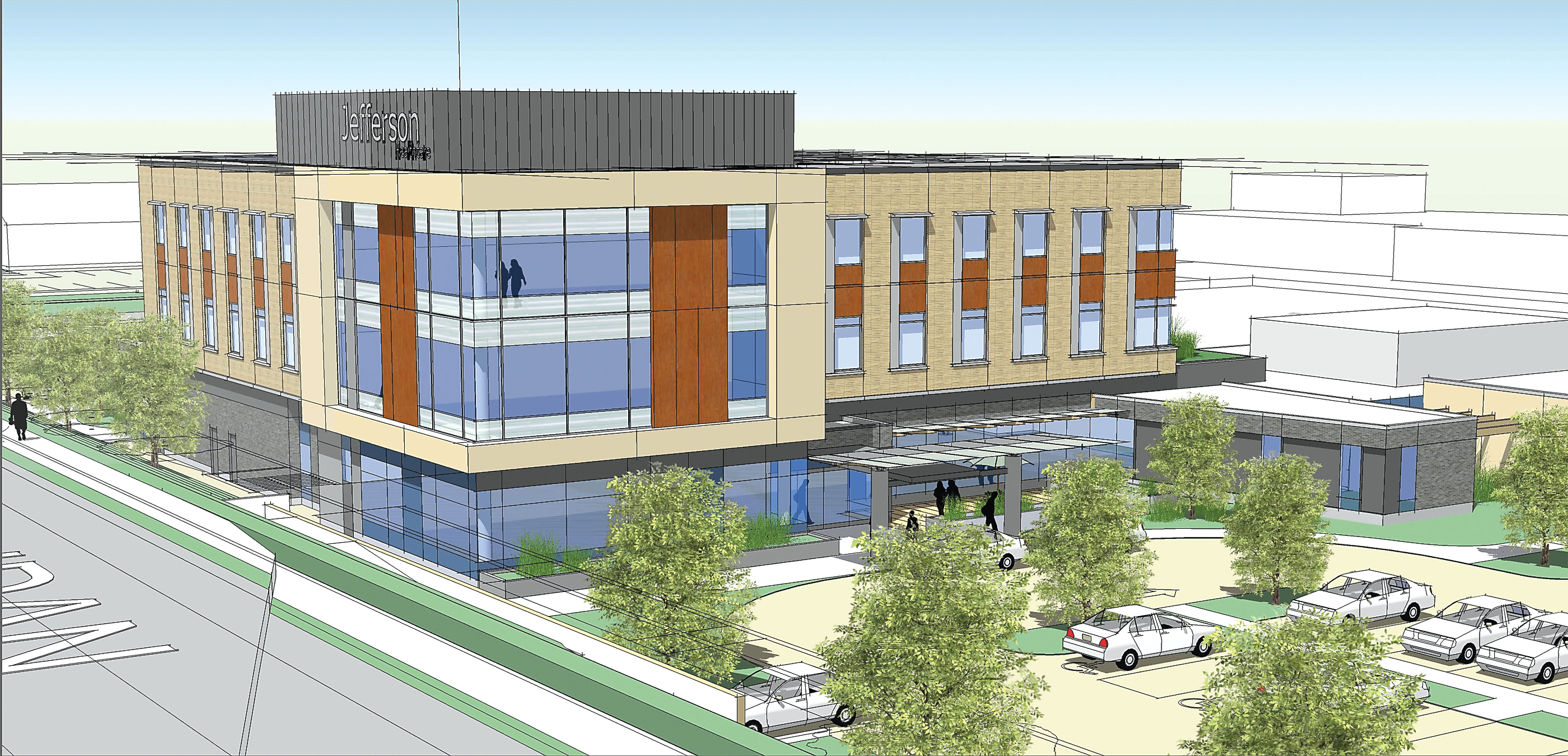 An artist rendition of an expanded outpatient services area at Jefferson Healthcare hospital in Port Townsend. — CollinsWoerman Architects