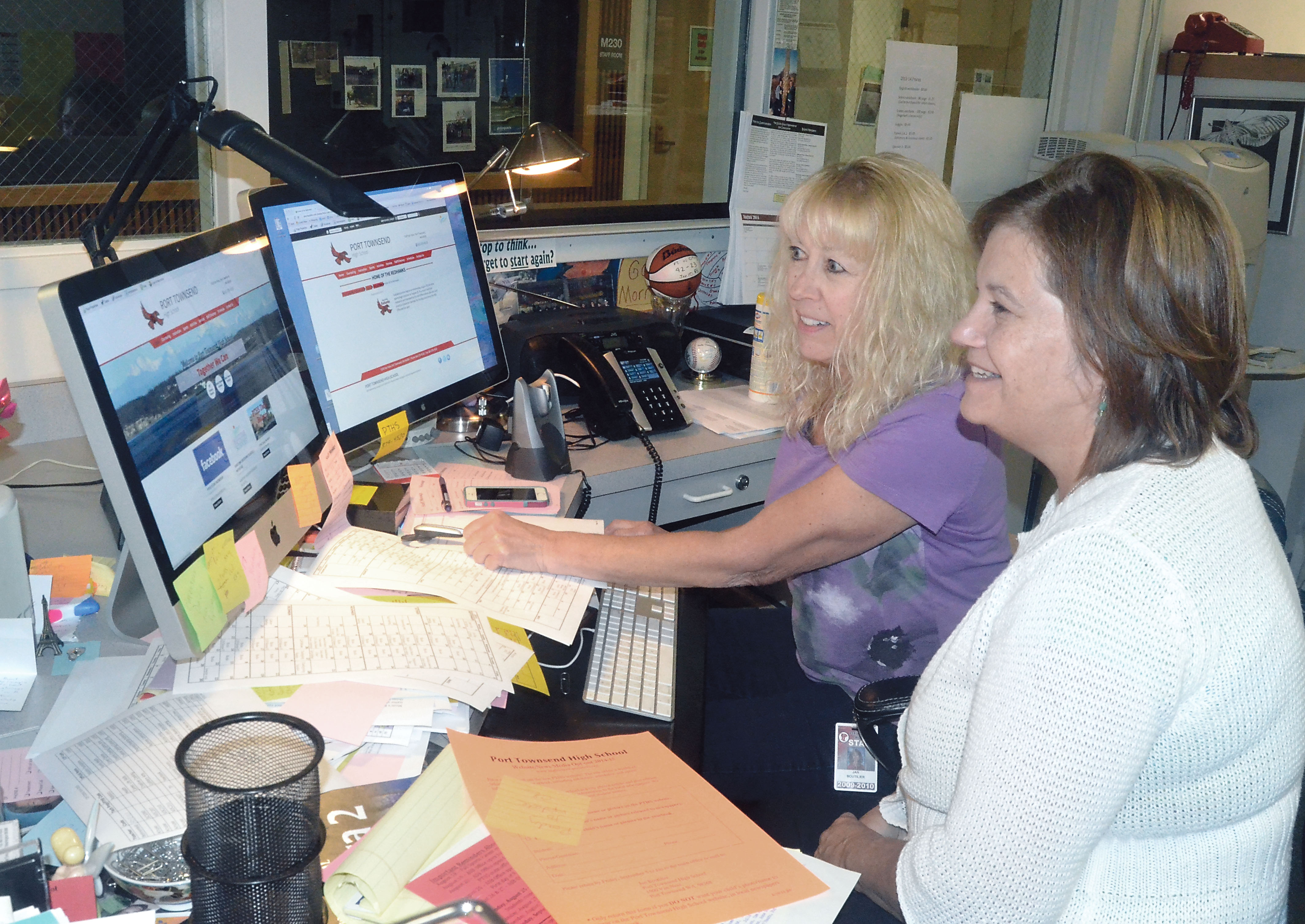 Port Townsend High School secretary Jan Boutilier
