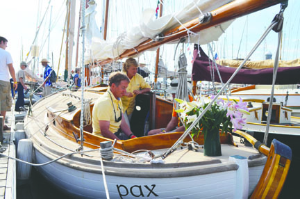 Kaci Cronkhite goes over the specs of her boat