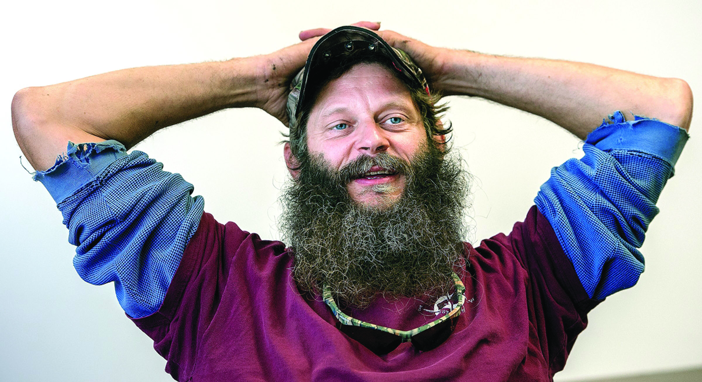 Thomas Kennedy speaks during an interview Monday in Longview. He was released from prison in 2012 and now lives in a fifth-wheel trailer. — The Associated Press