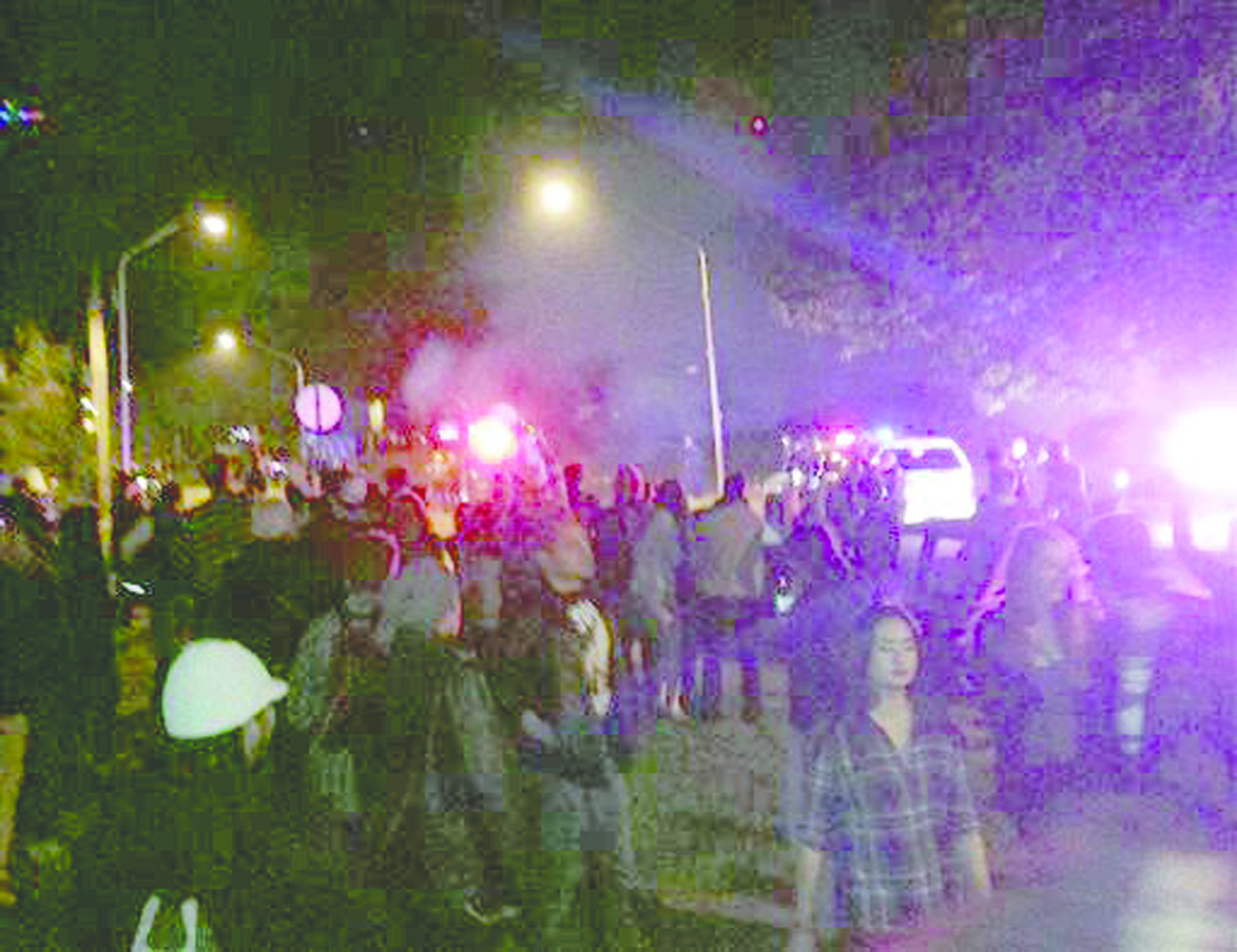 In this smartphone photo provided by witness Lauren Boushey