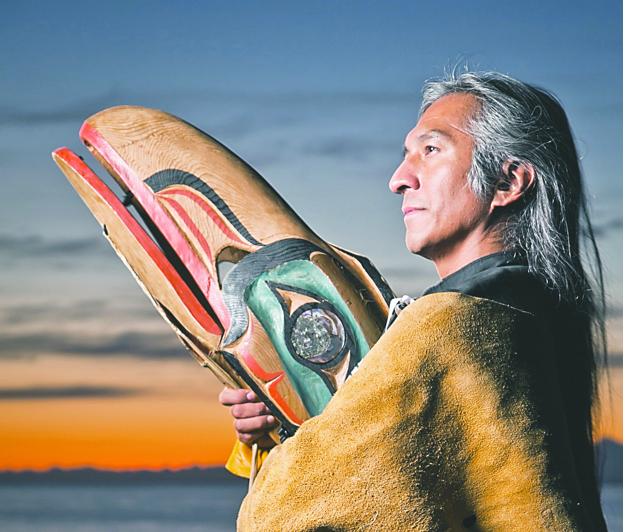 Tlingit-Cherokee-Filipino performing artist Gene Tagaban touches down at Peninsula College this weekend for the Forest Storytelling Festival.  -- Photo by Clark James Mishler