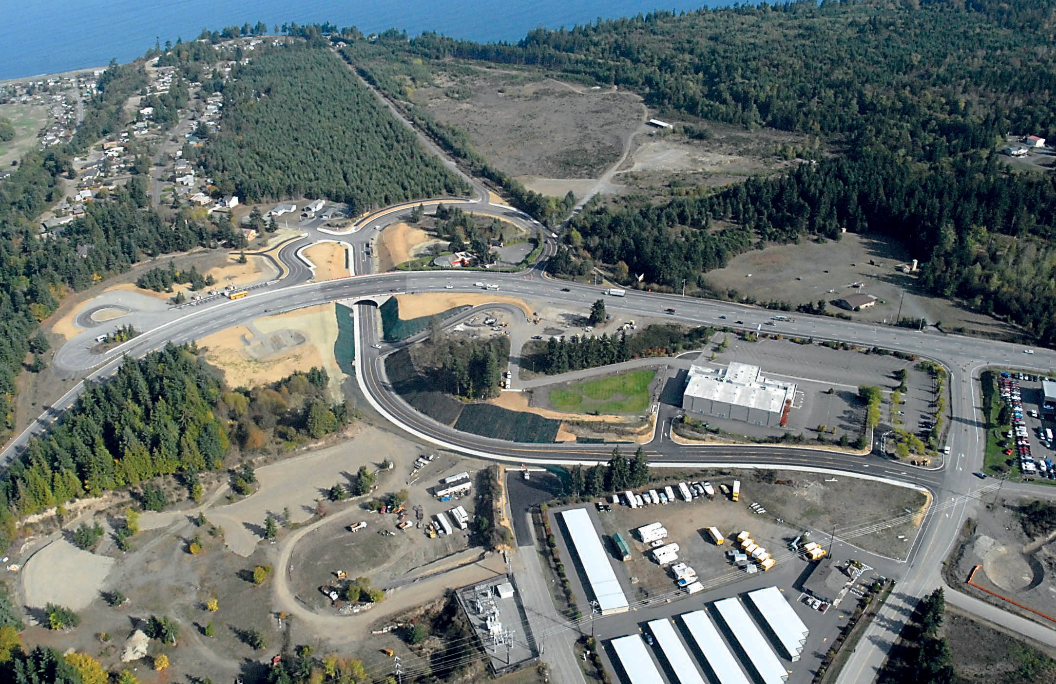 The Deer Park Loop underpass project beneath U.S. Highway 101