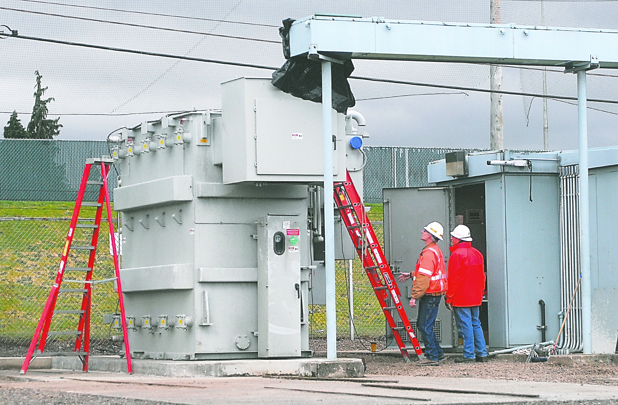 The Port Angeles electrical transformer station earlier this year. -- Photo by Keith Thorpe/Peninsula Daily News