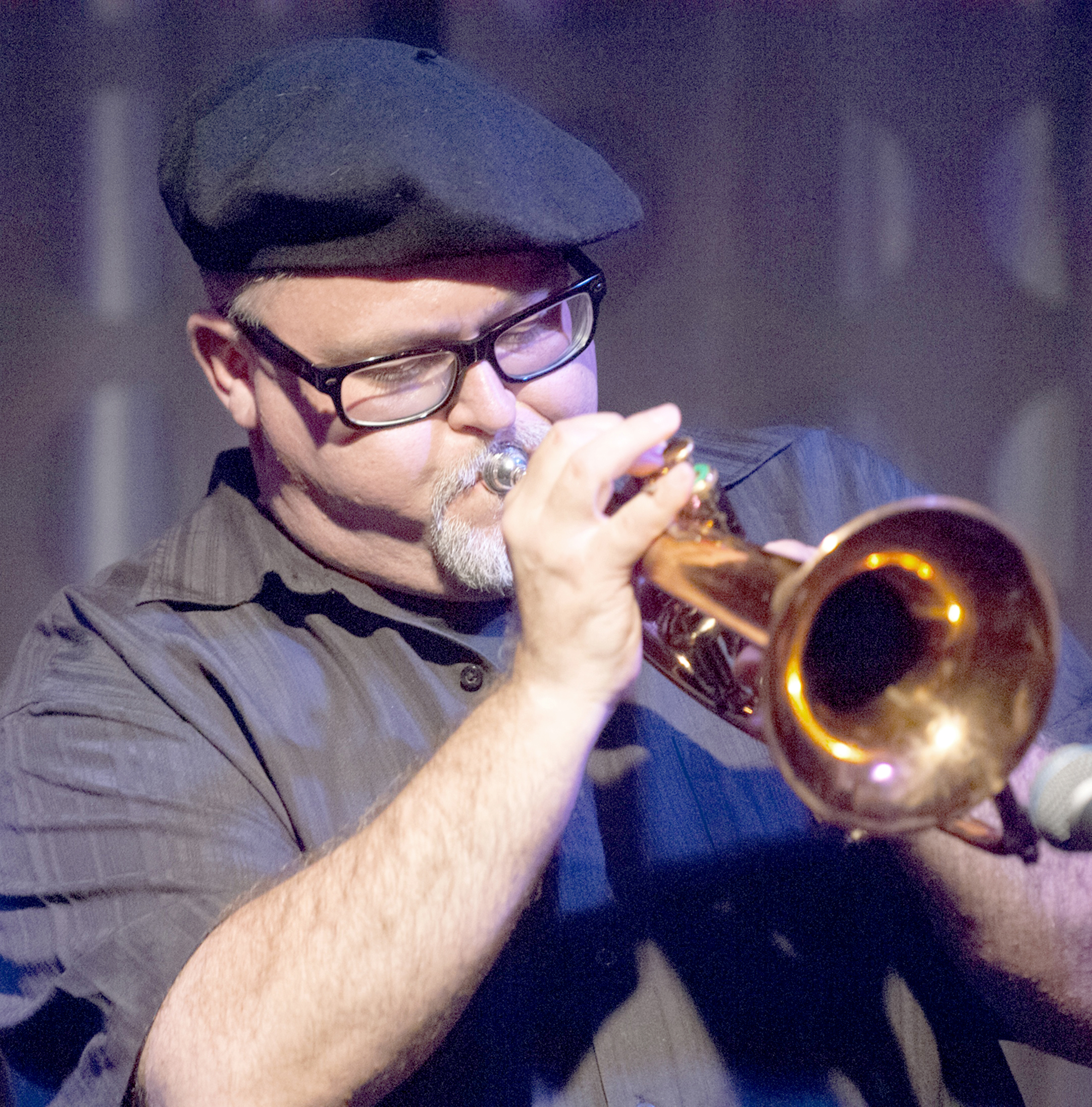 Dmitri Matheny joins the David P. Jones Quartet for a concert at Peninsula College’s Maier Hall on Saturday. — Pat Johnson