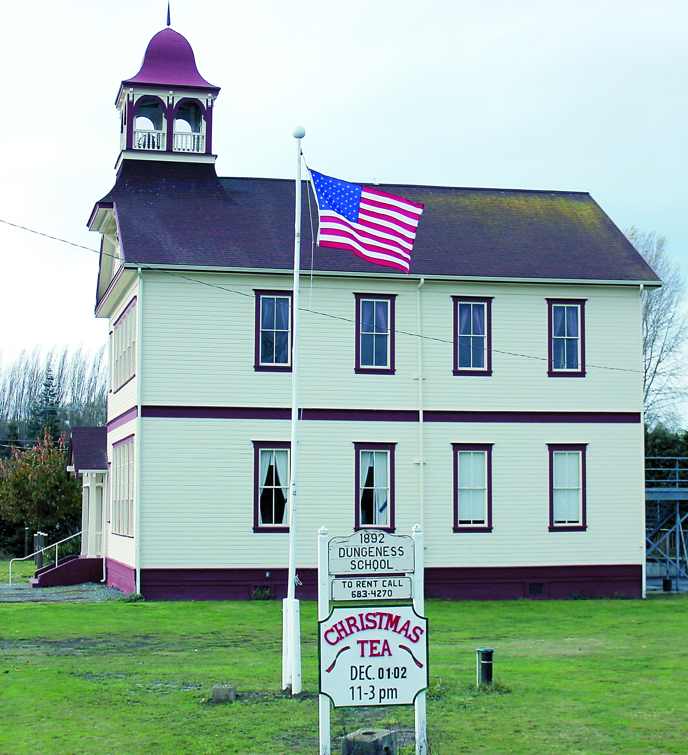 The 120-year-old Dungeness Schoolhouse is the setting for the annual Christmas Tea this weekend. The get-togethers feature homemade cookies