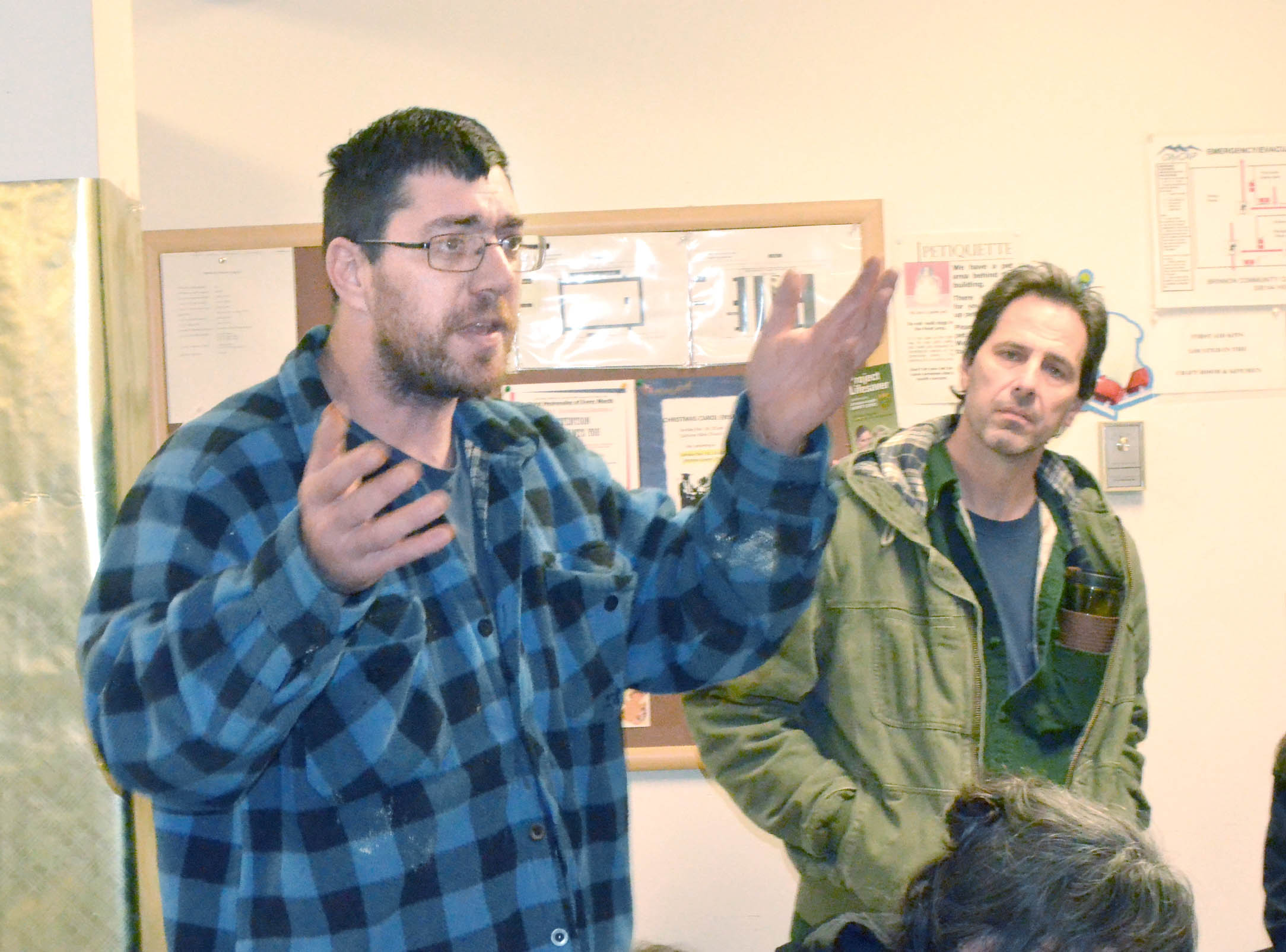 Jason Maloney of Brinnon addresses the Jefferson County Planning Commission on Thursday night