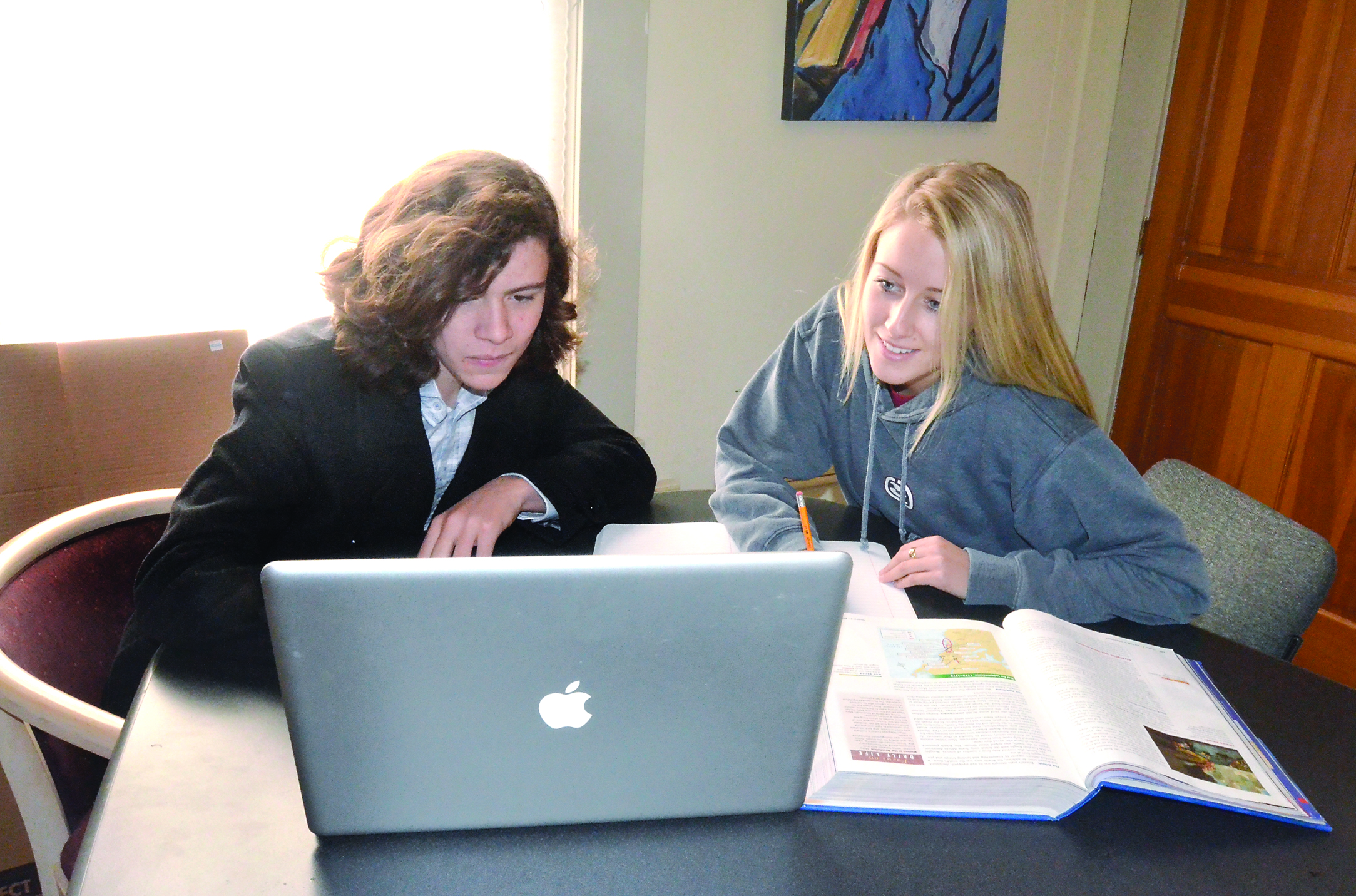 Jefferson Community School students Rowan Gallagher